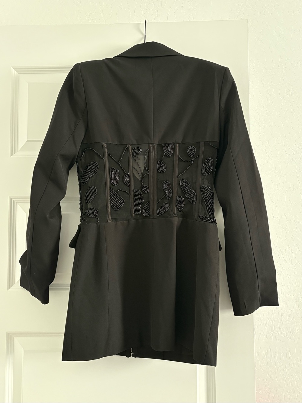AKIRA Black Beaded Corset-Detail Blazer - Picture 7 of 10